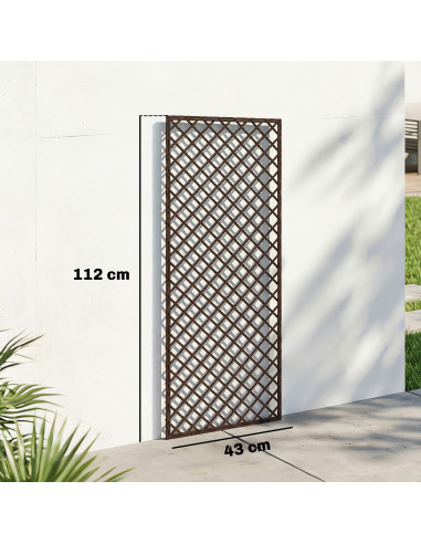 Outsunny Garden Trellis, Decorative Trellis Panels for Climbing Outdoor Plants, Natural Wood Finish