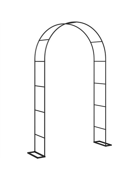 Outsunny Garden Arch, 2.4 m High x 1.5 m Wide Metal Garden Trellis for Climbing Plants, Outdoor Wedding Arch for Bridal, Black - pic 200844 | FastDaddyshop