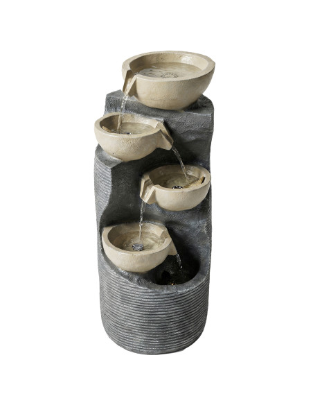 Outsunny Garden Water Feature, Outdoor Water Fountain with LED Lights and Pump, 5 Tier Cascading Waterfall Fountain for Indoor - pic 200915 | FastDaddyshop