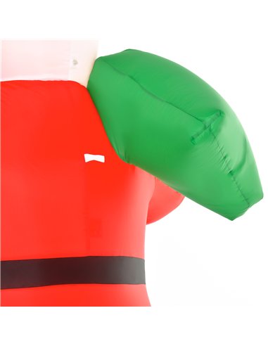 HOMCOM 8ft Christmas Inflatable Santa Holiday Garden Decoration, Indoor Outdoor Lawn Blow Up Decor
