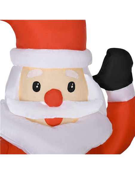 HOMCOM 4ft Christmas Inflatable Santa Claus Sledge Sleigh Reindeer Blow Up Decoration Xmas Décor for Garden - pic 201057 | FastDaddyshop