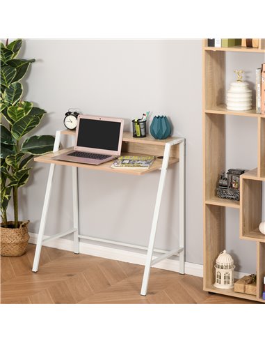 HOMCOM Writing Desk Computer Table, White-Oak