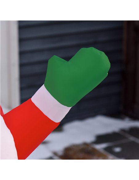 HOMCOM 8ft Christmas Inflatable Decoration with Santa Claus on Snowman Hot Air Balloon, Blow Up Xmas Decor for Outdoor ​Indoor - pic 201075 | FastDaddyshop
