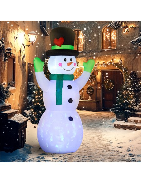 Outsunny 10ft Inflatable Snowman Christmas Decoration, with Accessories - pic 201087 | FastDaddyshop