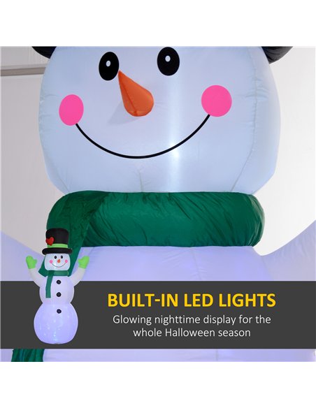 Outsunny 10ft Inflatable Snowman Christmas Decoration, with Accessories - pic 201089 | FastDaddyshop