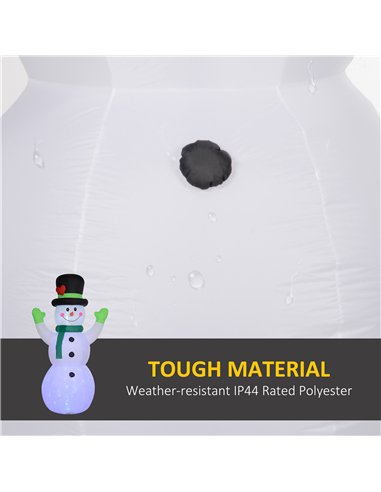 Outsunny 10ft Inflatable Snowman Christmas Decoration, with Accessories