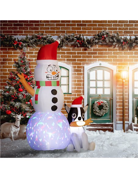 Outsunny 6.2ft Inflatable Santa with Dog Decoration - pic 201096 | FastDaddyshop