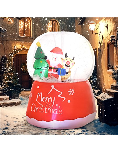Outsunny 5.5ft Inflatable Snow Globe Christmas Decoration - pic 201168 | FastDaddyshop