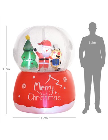 Outsunny 5.5ft Inflatable Snow Globe Christmas Decoration