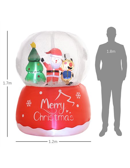 Outsunny 5.5ft Inflatable Snow Globe Christmas Decoration - pic 201169 | FastDaddyshop