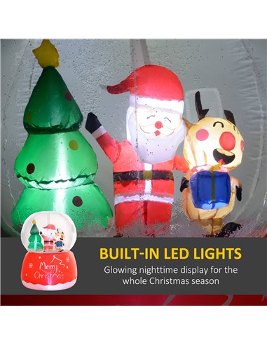 Outsunny 5.5ft Inflatable Snow Globe Christmas Decoration