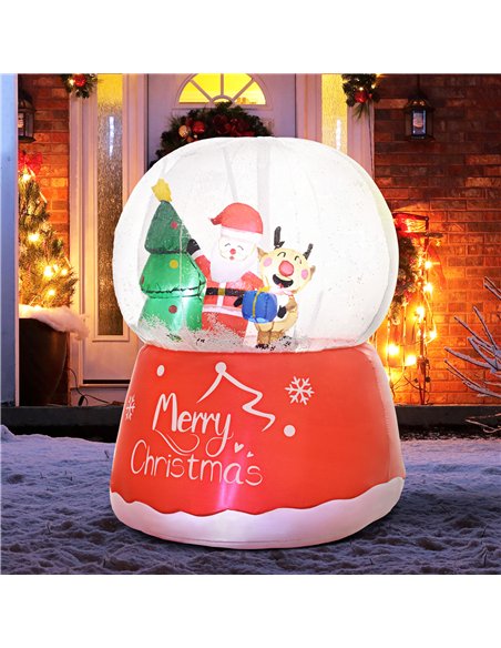 Outsunny 5.5ft Inflatable Snow Globe Christmas Decoration - pic 201175 | FastDaddyshop