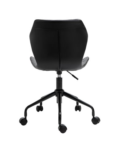 HOMCOM Home Office Swivel Computer Desk Chair With Nylon Wheels Adjustable Height Linen Grey