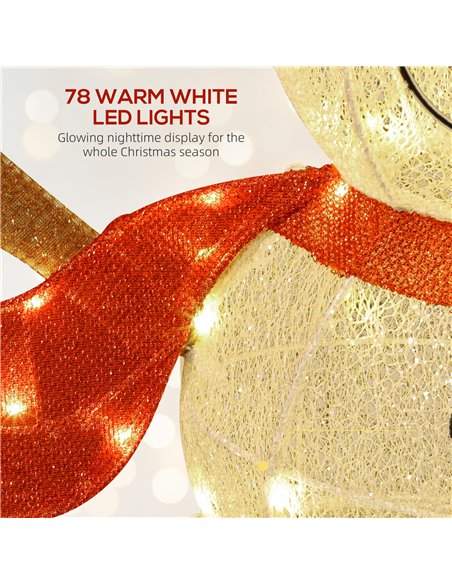 Outsunny 3ft 78 LED Light Outdoor Snowman Decoration, with Accessories - pic 201243 | FastDaddyshop