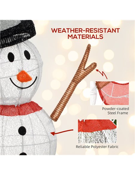 Outsunny 3ft 78 LED Light Outdoor Snowman Decoration, with Accessories - pic 201244 | FastDaddyshop