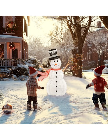 Outsunny 3ft 78 LED Light Outdoor Snowman Decoration, with Accessories - pic 201247 | FastDaddyshop