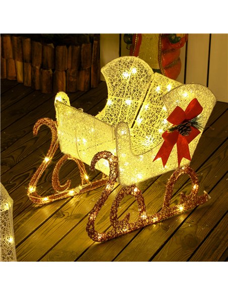 Outsunny 170 LED Light Reindeer and Sleigh Christmas Decoration - pic 201254 | FastDaddyshop