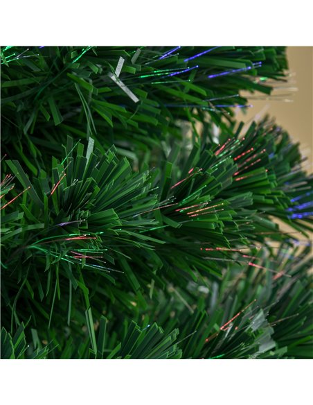 HOMCOM 5FT Pre-Lit Fibre Optic Artificial Christmas Tree Holiday Xmas Décor with Tree Topper Multi-Colour - pic 201301 | FastDaddyshop