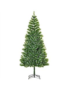 HOMCOM 7FT Indoor Christmas Tree Artificial Decoration Xmas Gift with Metal Stand Branch Tips