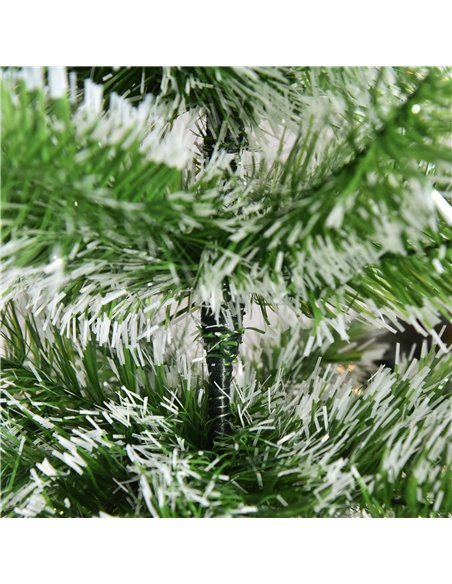 HOMCOM 7FT Indoor Christmas Tree Artificial Decoration Xmas Gift with Metal Stand Branch Tips - pic 201318 | FastDaddyshop