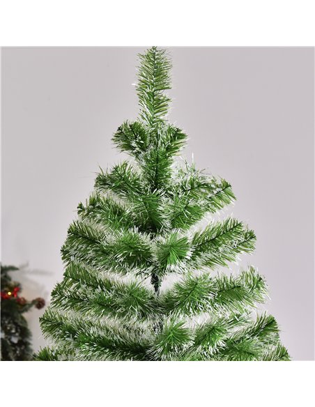 HOMCOM 7FT Indoor Christmas Tree Artificial Decoration Xmas Gift with Metal Stand Branch Tips - pic 201319 | FastDaddyshop