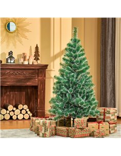 HOMCOM 5FT Indoor Christmas Tree Artificial Decoration Xmas Gift with Metal Stand Branch Tips 2