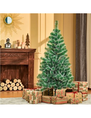 HOMCOM 5FT Indoor Christmas Tree Artificial Decoration Xmas Gift with Metal Stand Branch Tips