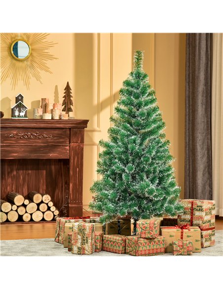 HOMCOM 5FT Indoor Christmas Tree Artificial Decoration Xmas Gift with Metal Stand Branch Tips - pic 201330 | FastDaddyshop