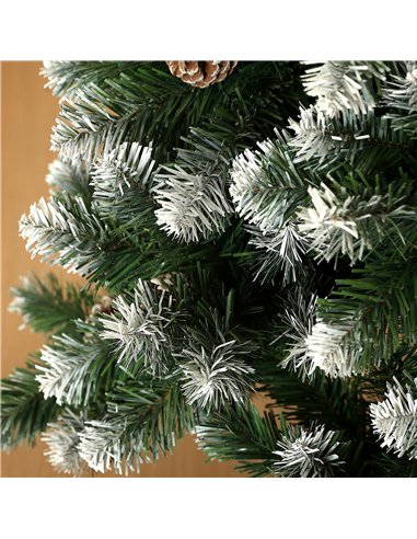 HOMCOM 5ft Snow-Dipped Artificial Pine Christmas Tree