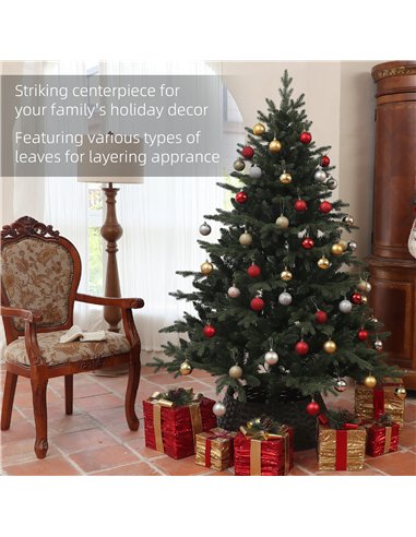 HOMCOM 6ft Artificial Spruce Christmas Tree - Green