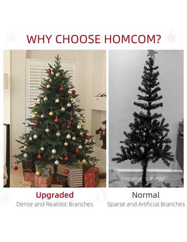 HOMCOM 6ft Artificial Spruce Christmas Tree - Green