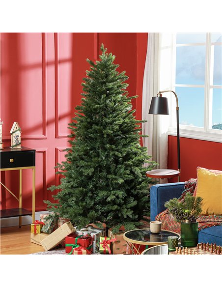HOMCOM 6ft Bare Artificial Christmas Tree, with 1821 Tips - Green - pic 201492 | FastDaddyshop