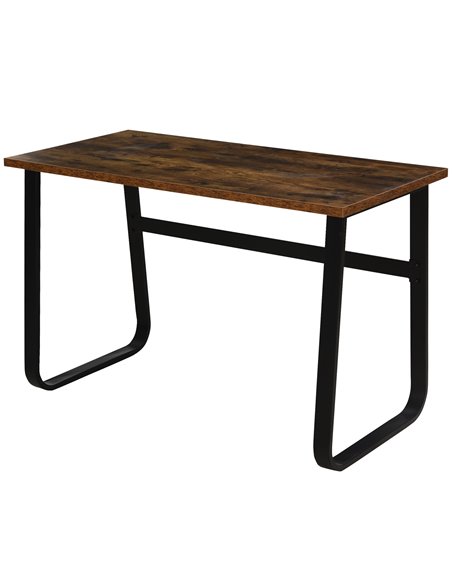 HOMCOM Writing Desk, Laptop Table Industrial Design, Brown - pic 20150 | FastDaddyshop