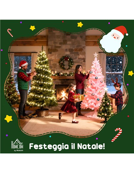 HOMCOM 6 ft Full Spruce Christmas Tree with Realistic Dense Tips, Easy Assembly - Green - pic 201517 | FastDaddyshop