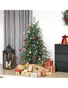 HOMCOM 5 ft Full Spruce Christmas Tree with Realistic Dense Tips, Easy Assembly - Green 2