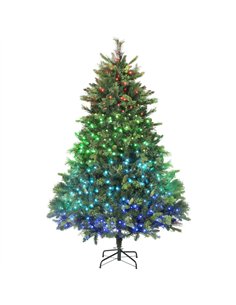 HOMCOM 6ft Artificial Pine LED Christmas Tree, with Remote