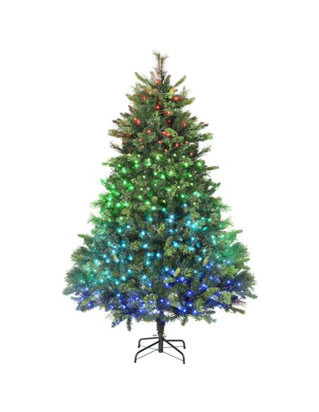 HOMCOM 6ft Artificial Pine LED Christmas Tree, with Remote - pic 201536 | FastDaddyshop