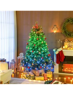 HOMCOM 6ft Artificial Pine LED Christmas Tree, with Remote 2