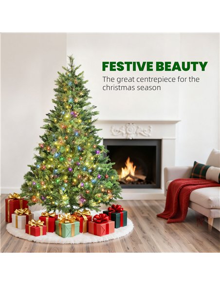 HOMCOM 6ft Artificial Pine LED Christmas Tree, with Remote - pic 201539 | FastDaddyshop