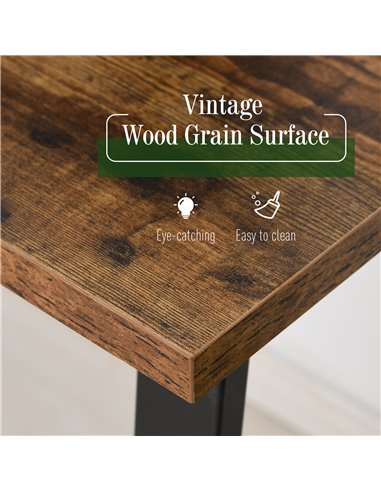 HOMCOM Writing Desk Workstation Center Laptop Table Industrial Design Furniture for Home Office Study Use