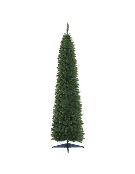 HOMCOM 7ft Unlit Artificial Christmas Tree, Pencil Slim Xmas Tree with Solid Stand and Realistic Branches, Green - pic 201554 | FastDaddyshop