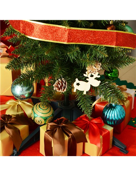 HOMCOM 5ft Unlit Artificial Christmas Tree, Pencil Slim Xmas Tree with Solid Stand and Realistic Branches, Green - pic 201570 | FastDaddyshop