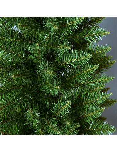 HOMCOM 5ft Unlit Artificial Christmas Tree, Pencil Slim Xmas Tree with Solid Stand and Realistic Branches, Green