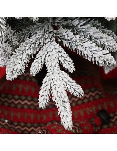 HOMCOM 7ft Snow-Covered Unlit Artificial Christmas Tree