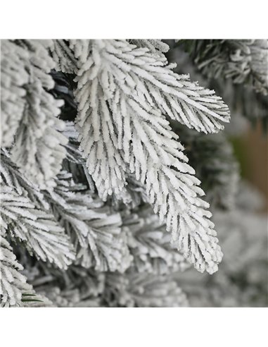 HOMCOM 7ft Snow-Covered Unlit Artificial Christmas Tree