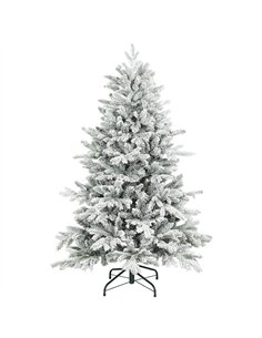 HOMCOM 5ft Snow Flocked Artificial Christmas Tree