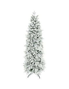 HOMCOM 7ft Flocked Artificial Christmas Tree