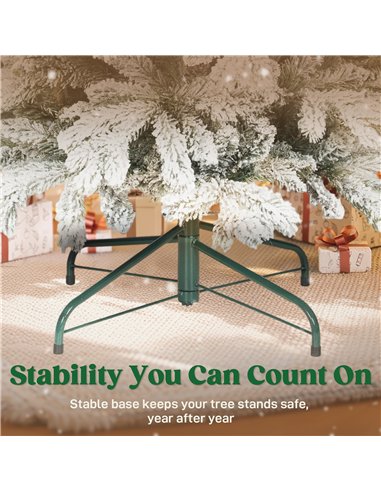 HOMCOM 7ft Flocked Artificial Christmas Tree
