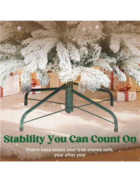 HOMCOM 7ft Flocked Artificial Christmas Tree - pic 201804 | FastDaddyshop