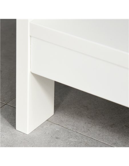 HOMCOM Console Table Side Desk w/ Shelves Drawers Open Top X Support Frame Living Room Hallway Home Office Furniture White - pic 20183 | FastDaddyshop
